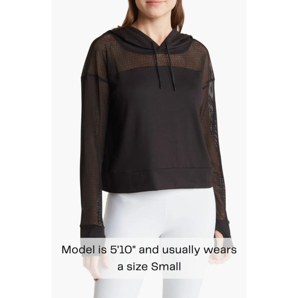 Alice Mesh Black Hoodie X by Gottex XS Missing Drawstring